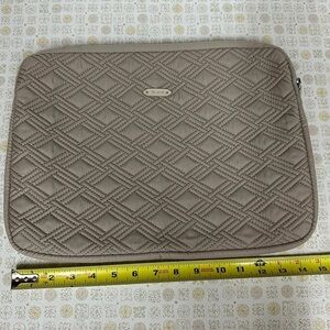 Tumi Quilted Beige Laptop Sleeve